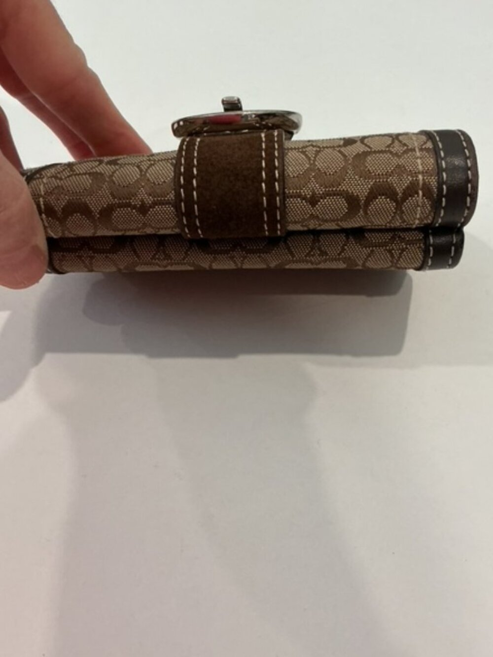 Vintage Coach Soho Signature Canvas Trifold Wallet - Picture 3 of 7